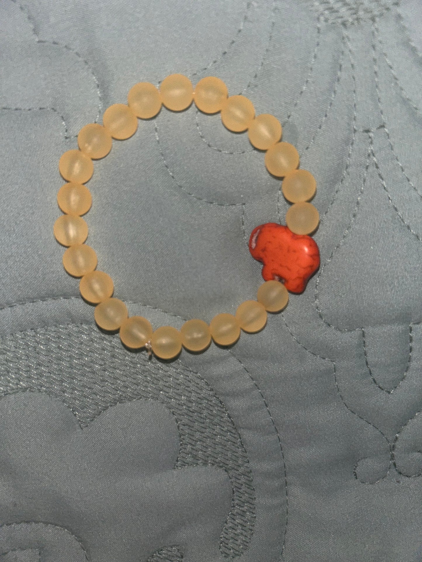Orange Elephant Bracelet
