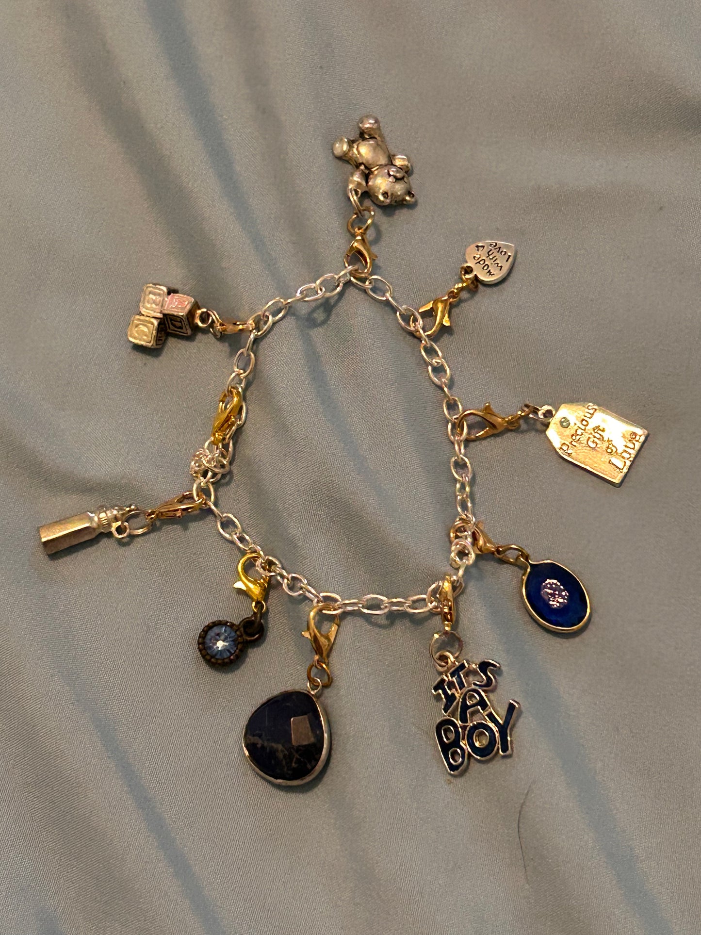 It’s A Boy Charm Bracelet