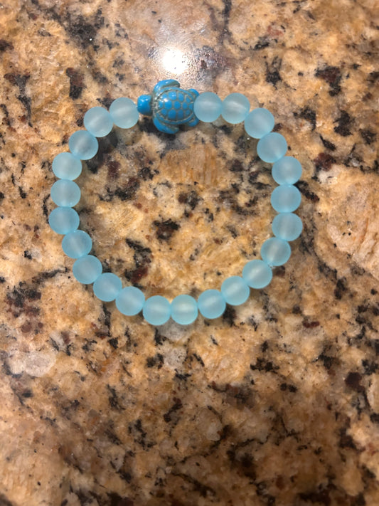 Blue sea turtle bracelet